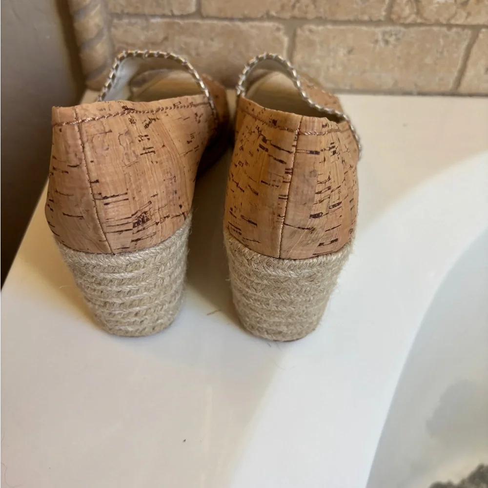 Jack Rogers Cork Espadrilles with Gold Accents Women’s Sz 11M Beach Vacation - Picture 3 of 6